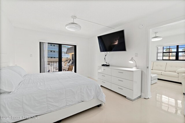 bedroom with access to outside