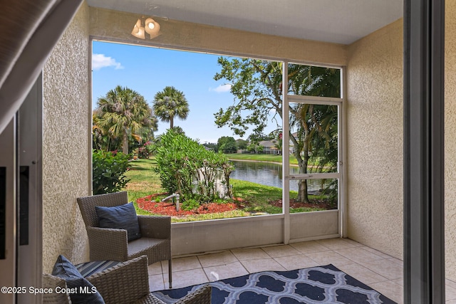 2990 S Fiske Blvd Unit C4, Rockledge, FL 32955 - unfurnished sunroom with a water view and plenty of natural light