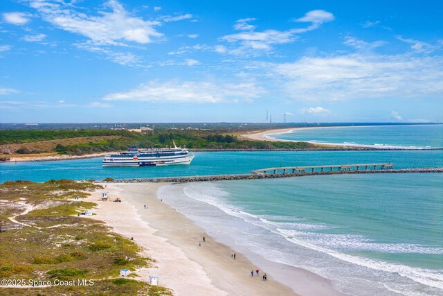 602 Shorewood Dr Unit A201, Cape Canaveral, FL 32920 - view of swimming pool with view of water and beach