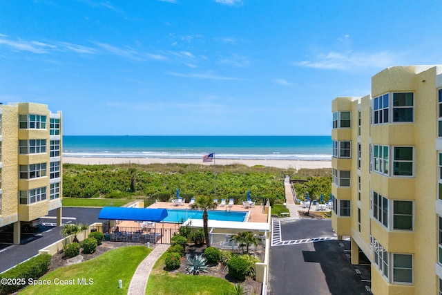 water view featuring local beach