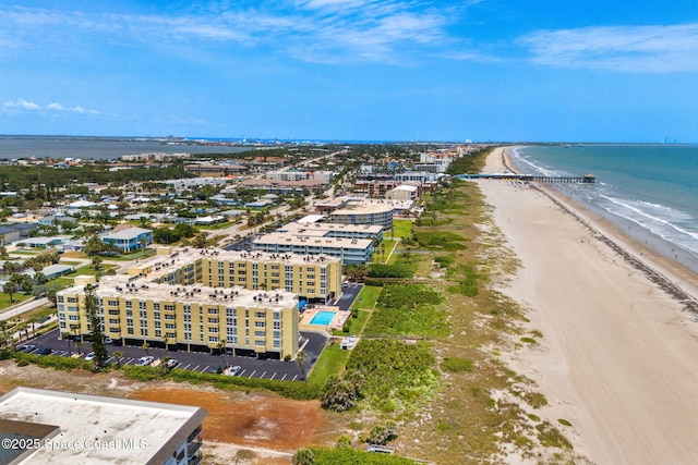 drone / aerial view of extended coastline