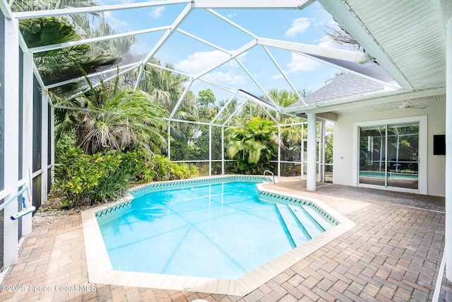 outdoor pool featuring a patio area