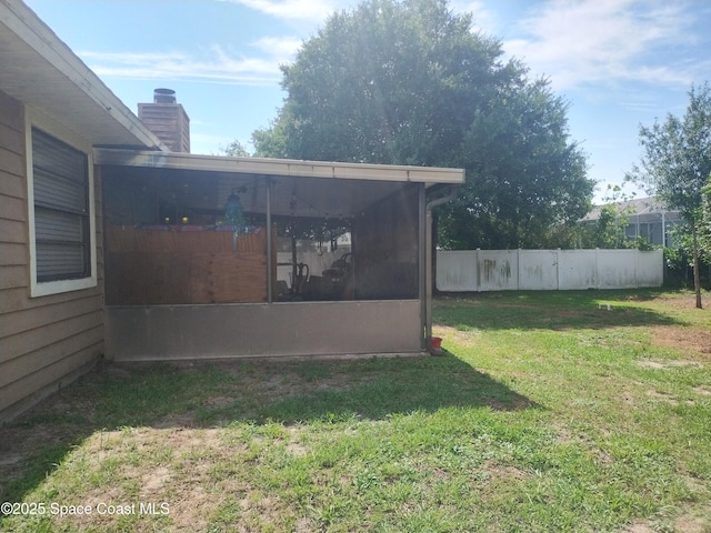 5670 Brandon St, Cocoa, FL 32927 - view of yard with a sunroom