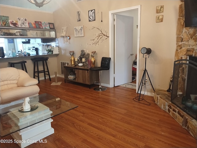 5670 Brandon St, Cocoa, FL 32927 - living area with wood finished floors and baseboards