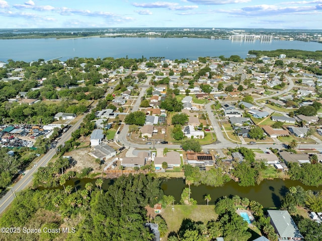 550 E Merrimac Dr, Merritt Island, FL 32952 - bird's eye view featuring a water view