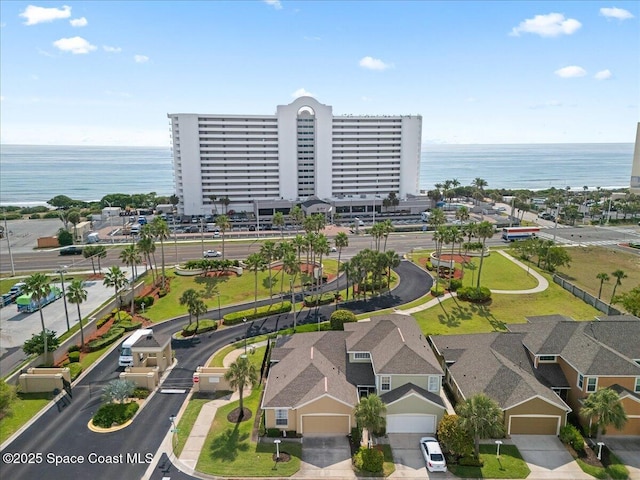 drone / aerial view of a nearby body of water