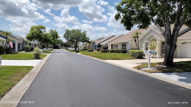 view of street featuring a residential view