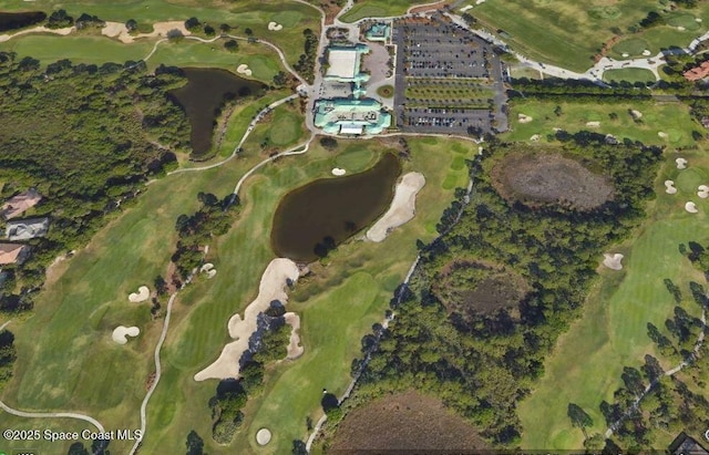 bird's eye view featuring view of golf course