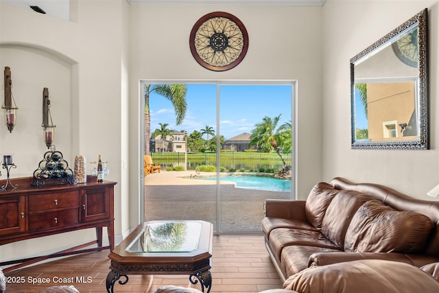 5770 Mascaro Ct, Melbourne, FL 32940 - living area with wood finished floors