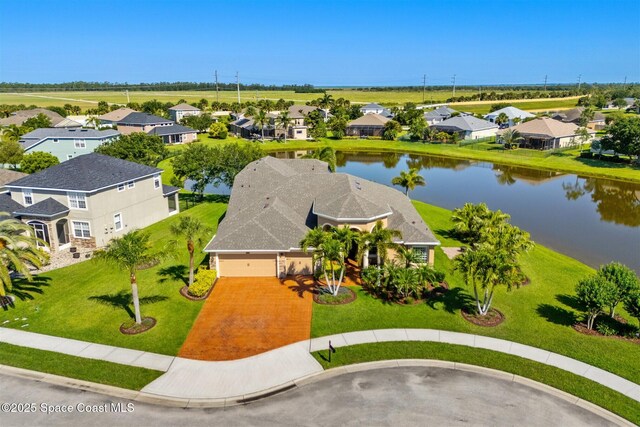 5770 Mascaro Ct, Melbourne, FL 32940 - aerial view of residential area featuring a nearby body of water