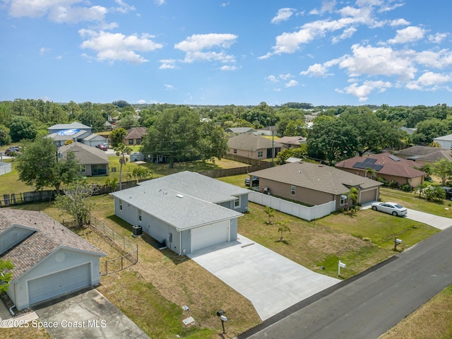 aerial view featuring a residential view