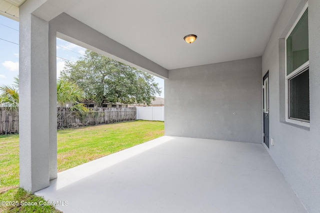view of patio / terrace with a fenced backyard