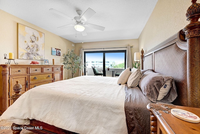 5011 Dixie Hwy NE Unit A312, Palm Bay, FL 32905 - bedroom with access to outside and a ceiling fan