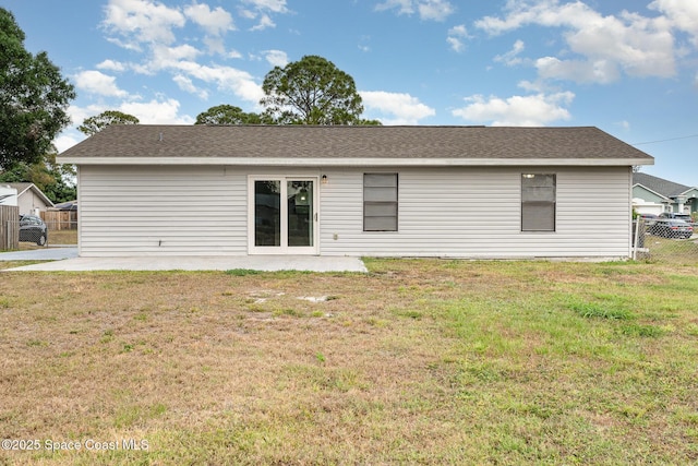 rear view of house with a patio