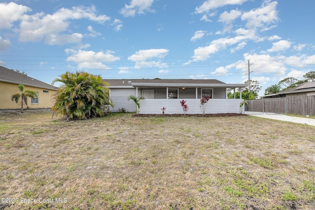 view of ranch-style home