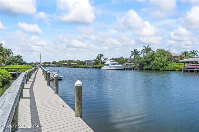505 Tradewinds Dr, Indian Harbour Beach, FL 32937 - dock area featuring a water view