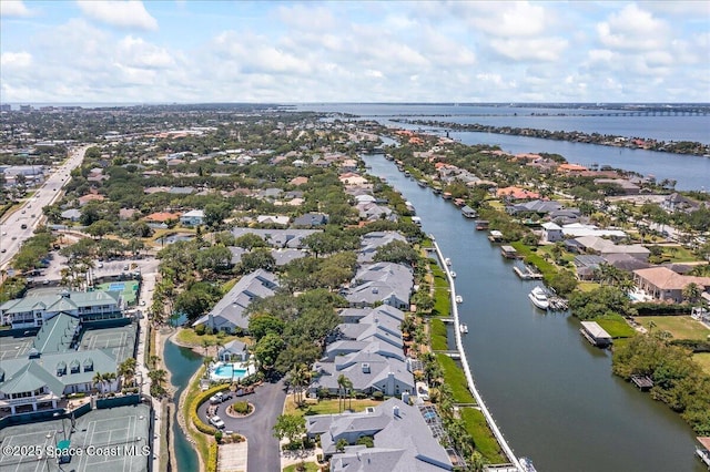 505 Tradewinds Dr, Indian Harbour Beach, FL 32937 - bird's eye view with a water view and a residential view