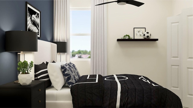bedroom featuring multiple windows