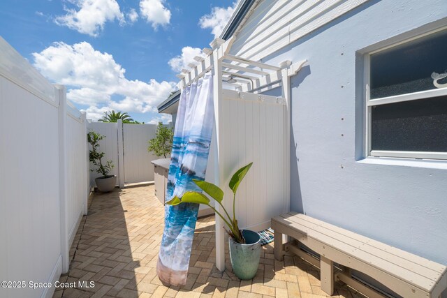 190 Harwood Ave, Satellite Beach, FL 32937 - view of patio / terrace with a fenced backyard