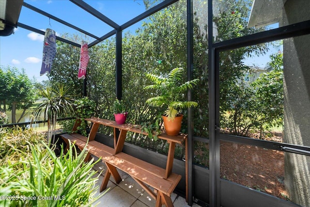view of sunroom