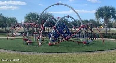 view of community jungle gym