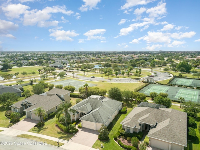 aerial view of residential area