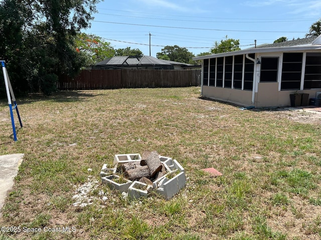 797 James Cir, Palm Bay, FL 32905 - view of yard with a sunroom