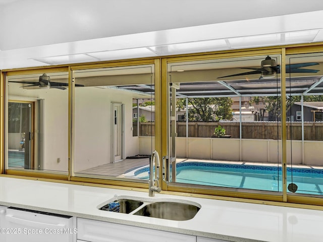 5118 Adams St, Hollywood, FL 33021 - view of swimming pool with a sink