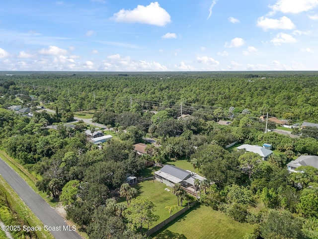 9633 Honeysuckle Dr, Sebastian, FL 32976 - birds eye view of property with a forest view