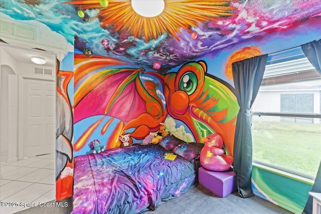 view of tiled bedroom