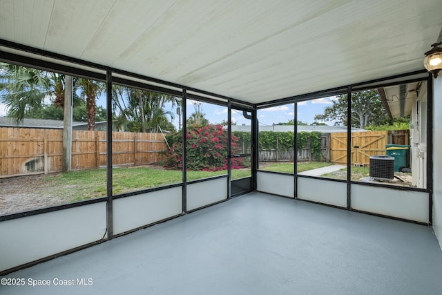 unfurnished sunroom with healthy amount of natural light