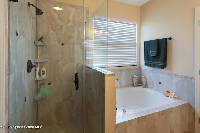 249 Franzing St, Palm Bay, FL 32908 - full bathroom featuring a garden tub and a shower stall