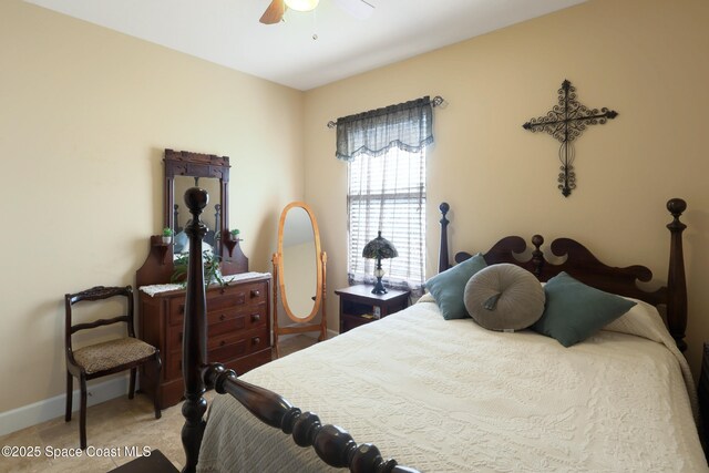249 Franzing St, Palm Bay, FL 32908 - bedroom with baseboards and a ceiling fan