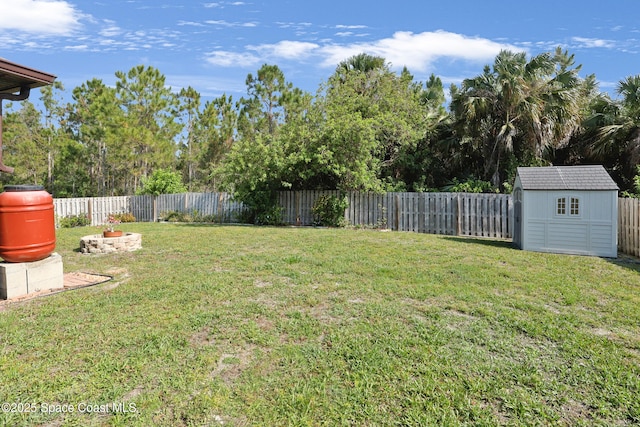 249 Franzing St, Palm Bay, FL 32908 - view of yard featuring a storage unit and an outdoor structure