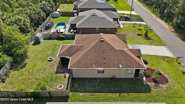 249 Franzing St, Palm Bay, FL 32908 - aerial view of property and surrounding area featuring a pool area