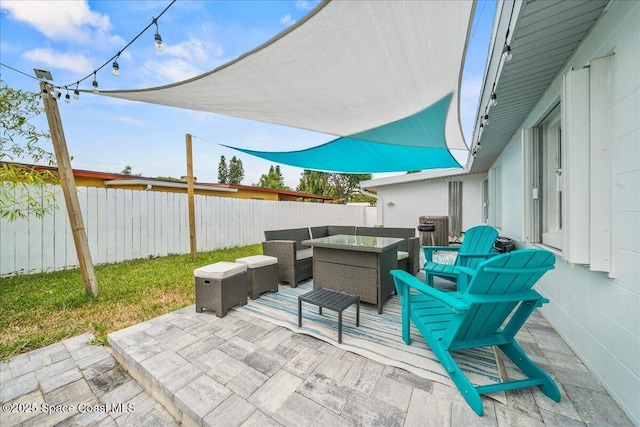 215 Jefferson Ave, Cape Canaveral, FL 32920 - fenced backyard featuring outdoor dining space