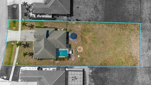 aerial overview of property's location featuring property parcel outlined
