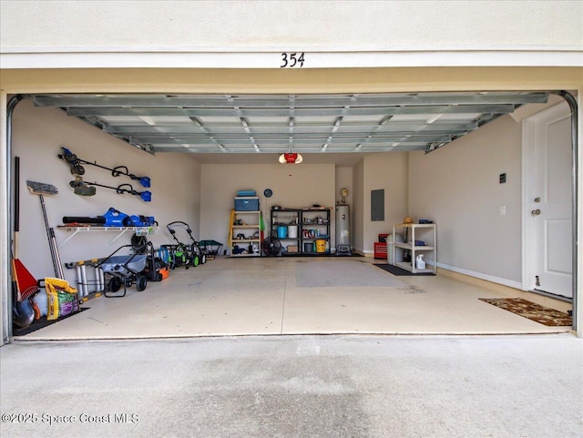 354 Dryden Cir, Cocoa, FL 32926 - garage with electric water heater and electric panel
