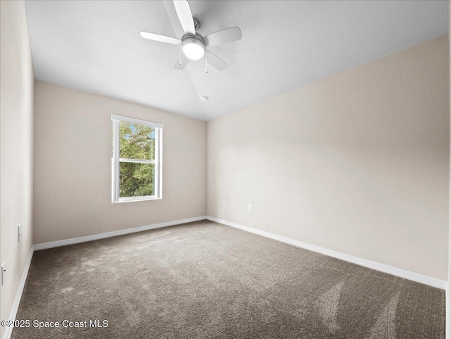 354 Dryden Cir, Cocoa, FL 32926 - empty room featuring carpet flooring, a ceiling fan, and baseboards