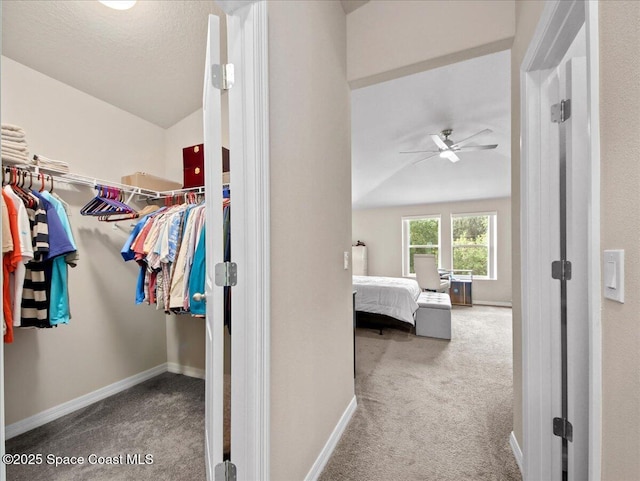 354 Dryden Cir, Cocoa, FL 32926 - bedroom featuring carpet floors, baseboards, and lofted ceiling
