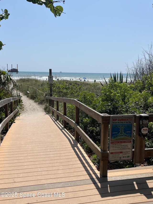 113 Harbor Dr, Cape Canaveral, FL 32920 - view of property's community with view of water and beach