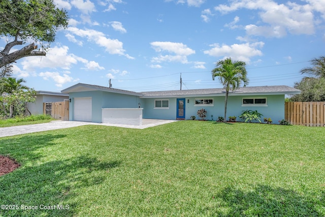 225 Price Ct, Satellite Beach, FL 32937 - ranch-style house with an attached garage, stucco siding, and driveway