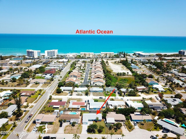 225 Price Ct, Satellite Beach, FL 32937 - aerial overview of property's location with a nearby body of water and nearby suburban area