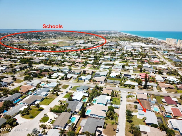 225 Price Ct, Satellite Beach, FL 32937 - aerial view of residential area with a nearby body of water