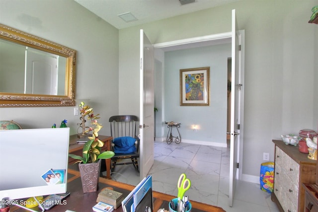 2242 Great Belt Cir, Melbourne, FL 32940 - bedroom featuring marble look tile flooring and baseboards