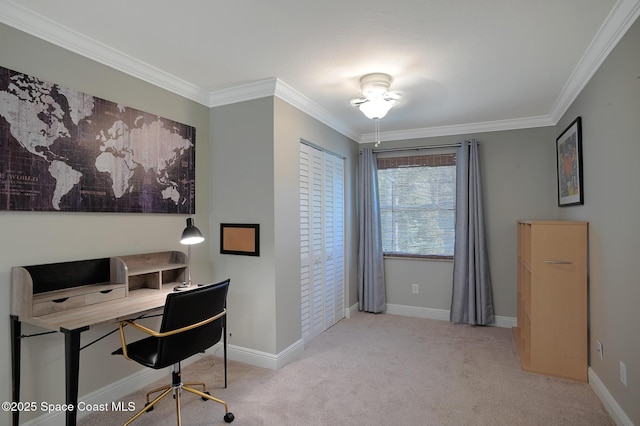280 Pelican Dr, Melbourne Beach, FL 32951 - carpeted office with crown molding and baseboards