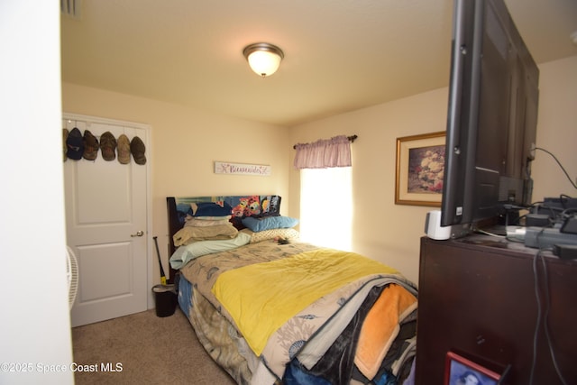 view of carpeted bedroom