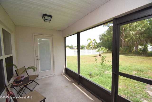view of sunroom / solarium