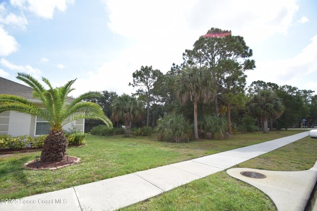 view of property's community featuring a yard
