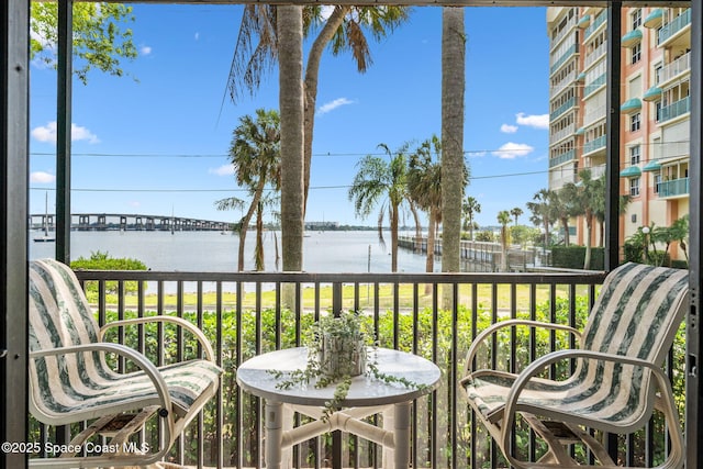 55 Riverside Dr Unit 103, Cocoa, FL 32922 - balcony featuring a water view